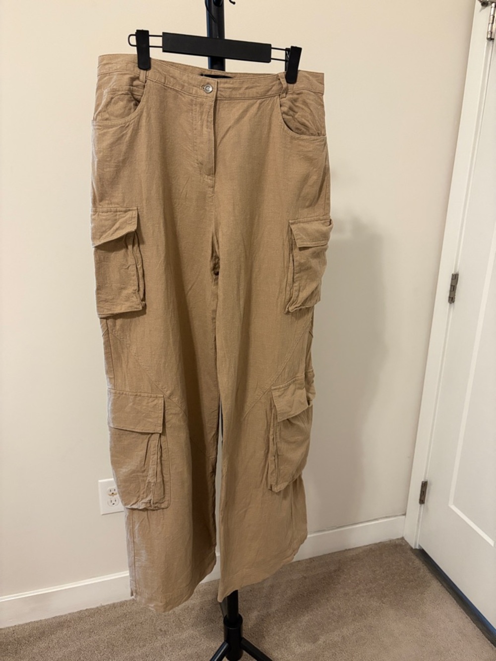 Mango Cotton Cargo Pants View 4